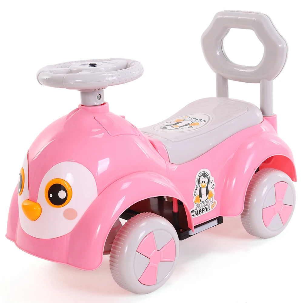 Hot Selling Plastic Push Stroller with Parental Handle Ride-On Toy for Boys & Girls Sliding Walking & Car Swing Feature