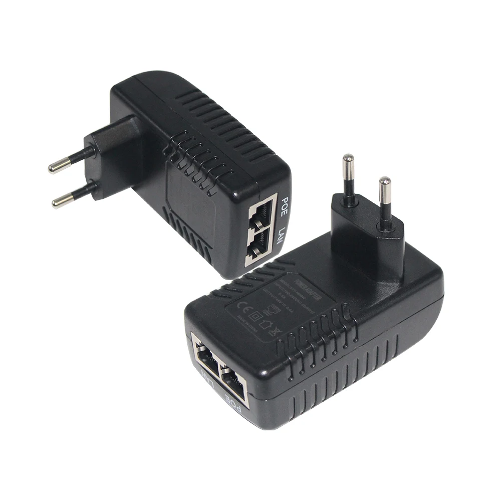 passive Over Ethernet Power PoE Power Injector with EU plug 48v 0.5A