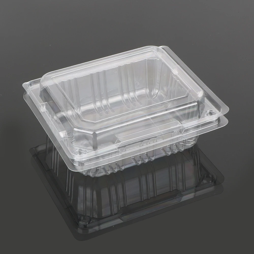 Plastic box clear blister rectangular strawberry tray with lids