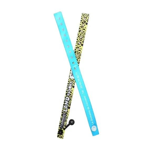 Cheap high quality Colorful custom event Sublimation Satin Wristband smooth wristband with reusable lock/plastic clip bracelet