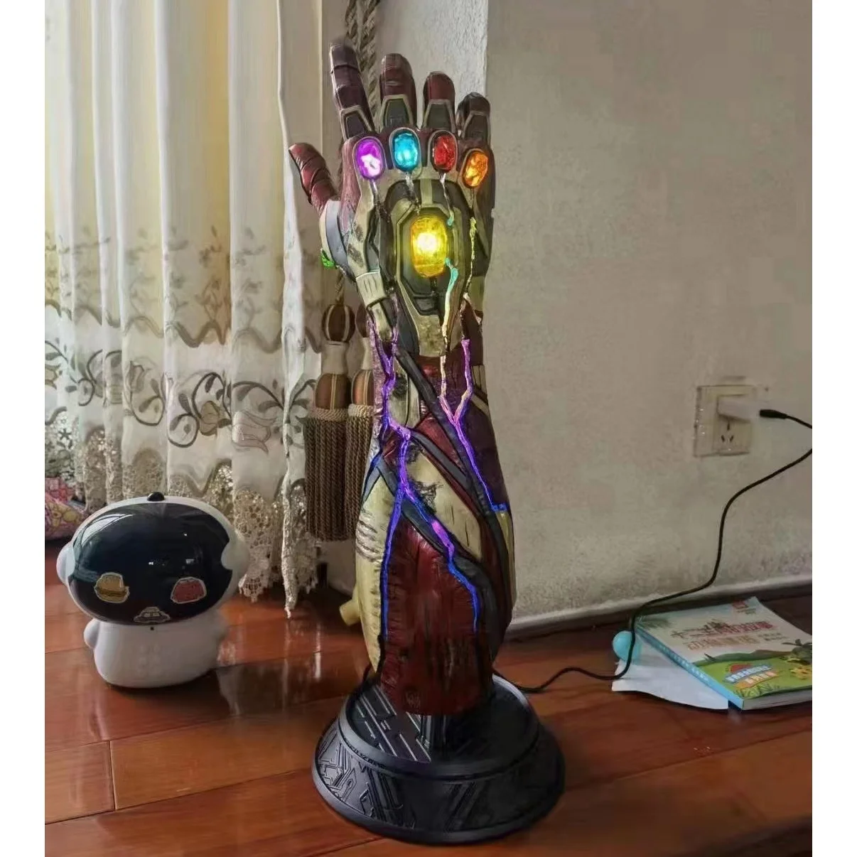 Cos Iron Hero Thanos Infinity Gauntlet Mitten Cosplay Arm Fiberglass Arms Mask Superhero Weapon Costume Party Props Gift