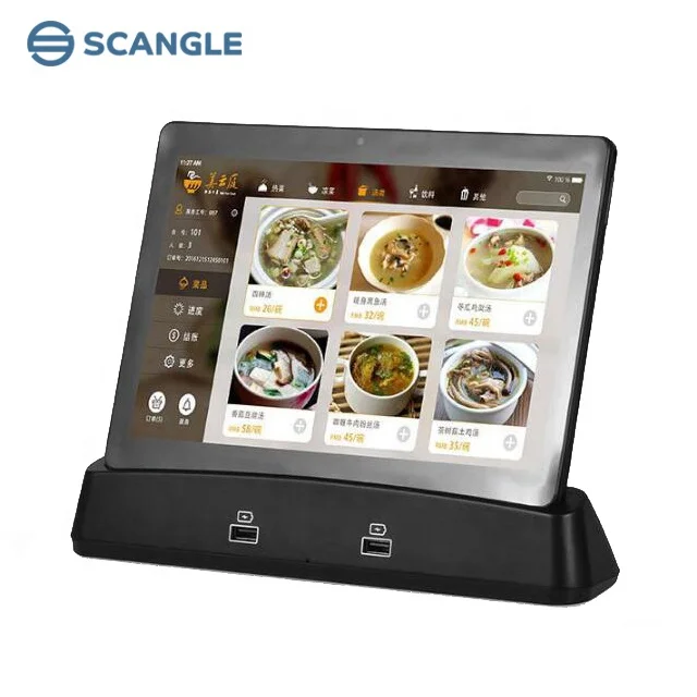  Scangle 10-дюймовый планшетный ПК с системой андроида POS ПК/Электронная/портативный терминал для ресторанного