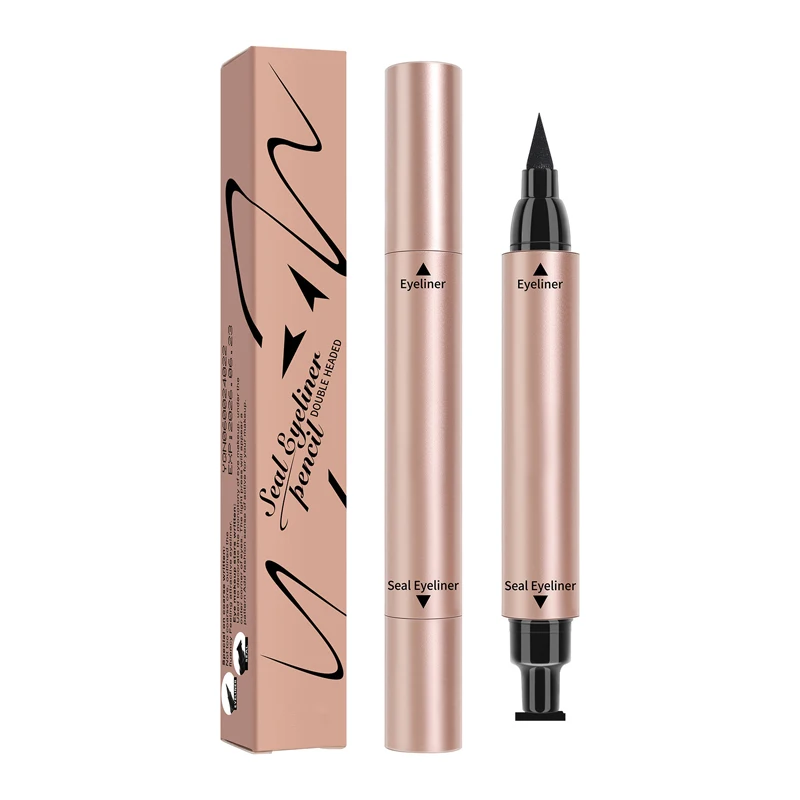 Custom eyeliner black liquid thin cat eye liner matte waterproof double-sided Private Label eyeliner pencil liner makeup