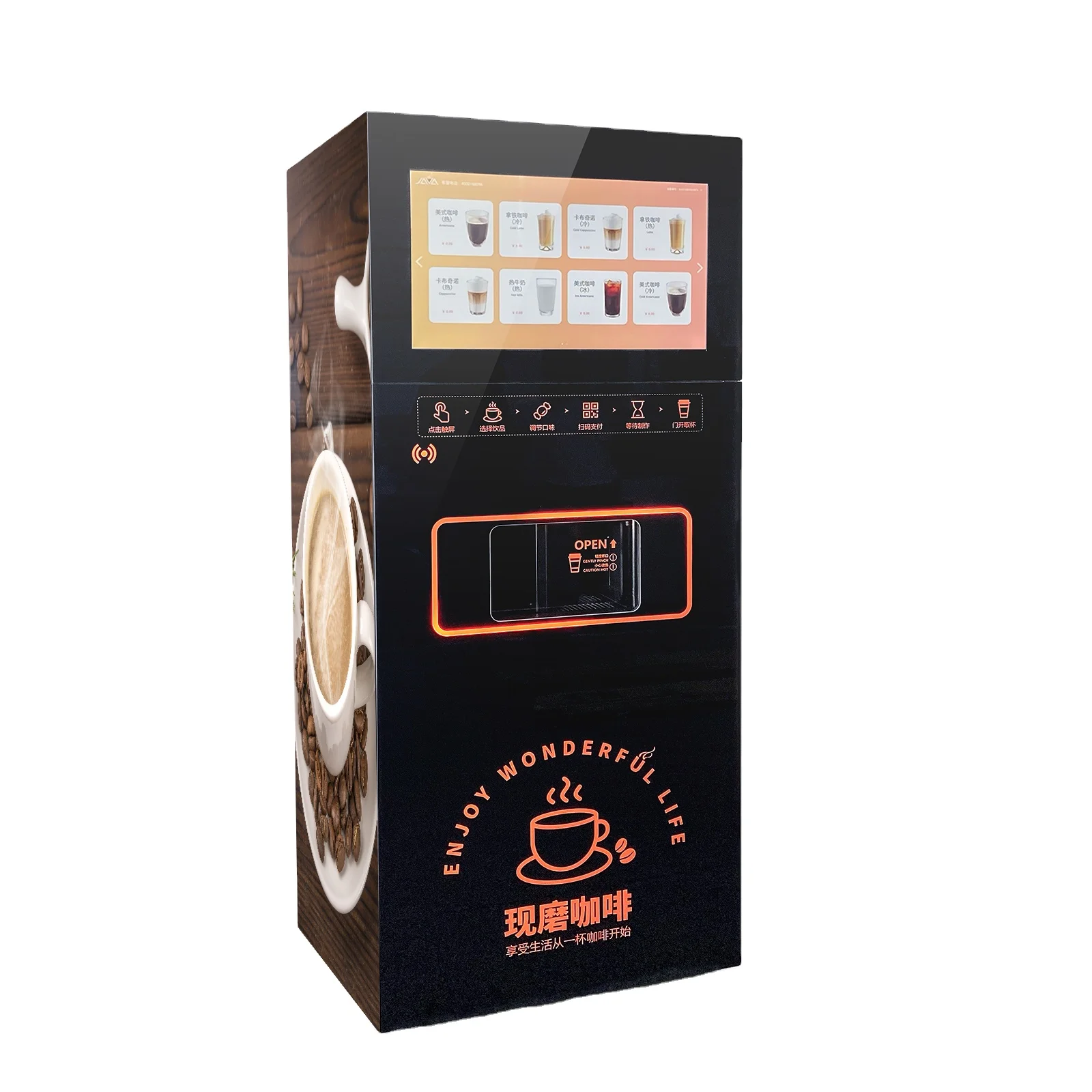 CN Commercial Coffee Vending Machine Desktop Fresh Coffee Maker Fully Automatic Coffee Vending Machine