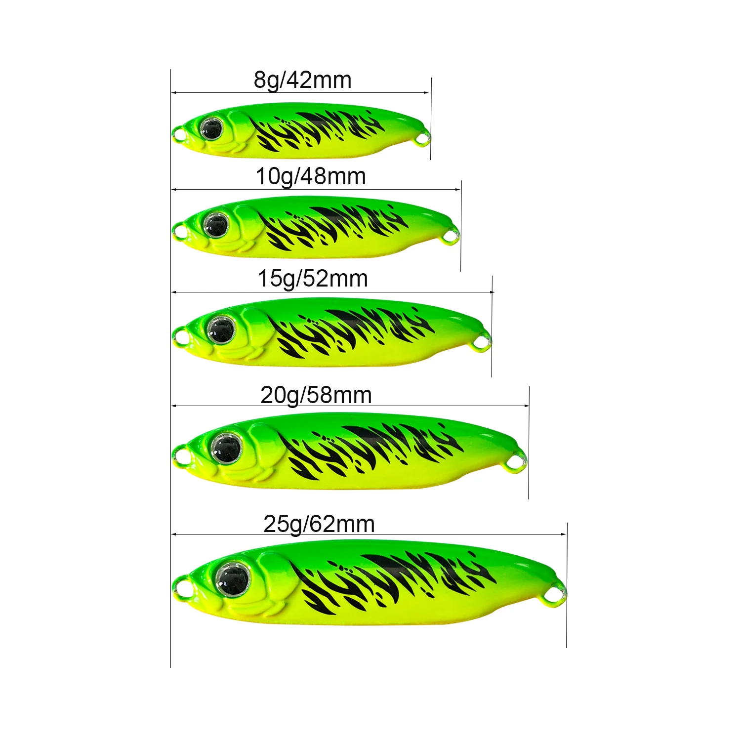 Freshwater metal jig hard fishing lures 8g 10g 15g 20g 25g jigging lure with hook fishing tackle Jig Lures for sea fishing