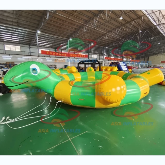 New Design Sea Turtle Inflatable Disco Boat Towable Inflatable Banana Boat Towable