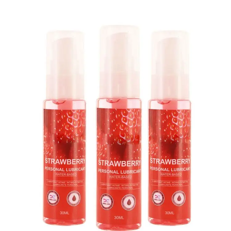 Hot Sell 30ml Strawberry Lemon Bubble Gum Flavor Edible Water Based Lubricant For Anal Vaginal Oral Sex Adult Massage Gel