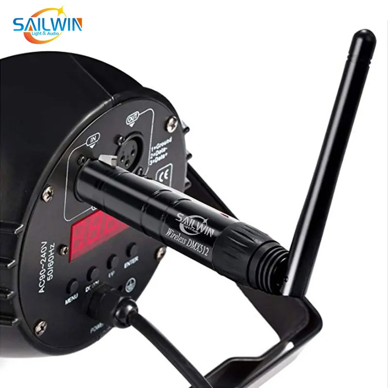 2.4G Wireless DMX512 Transmitter and Receiver 3-Pin XLR Manual Switch 12V Voltage for Stage Light and DJ Equipment