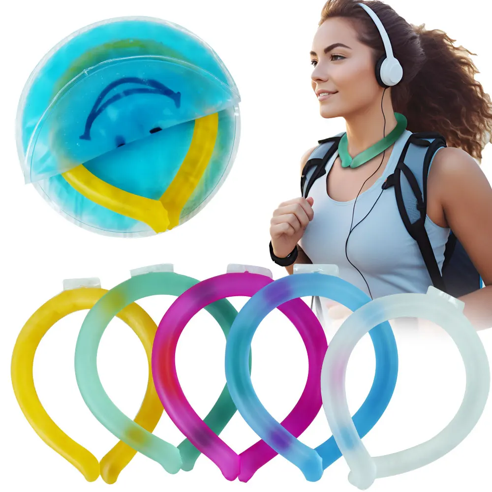 Summer Outdoor Neck Cooler Personal PCM Cooling Neck Wraps Reusable Cold Ice Pack Gel Neck Cooling Ring