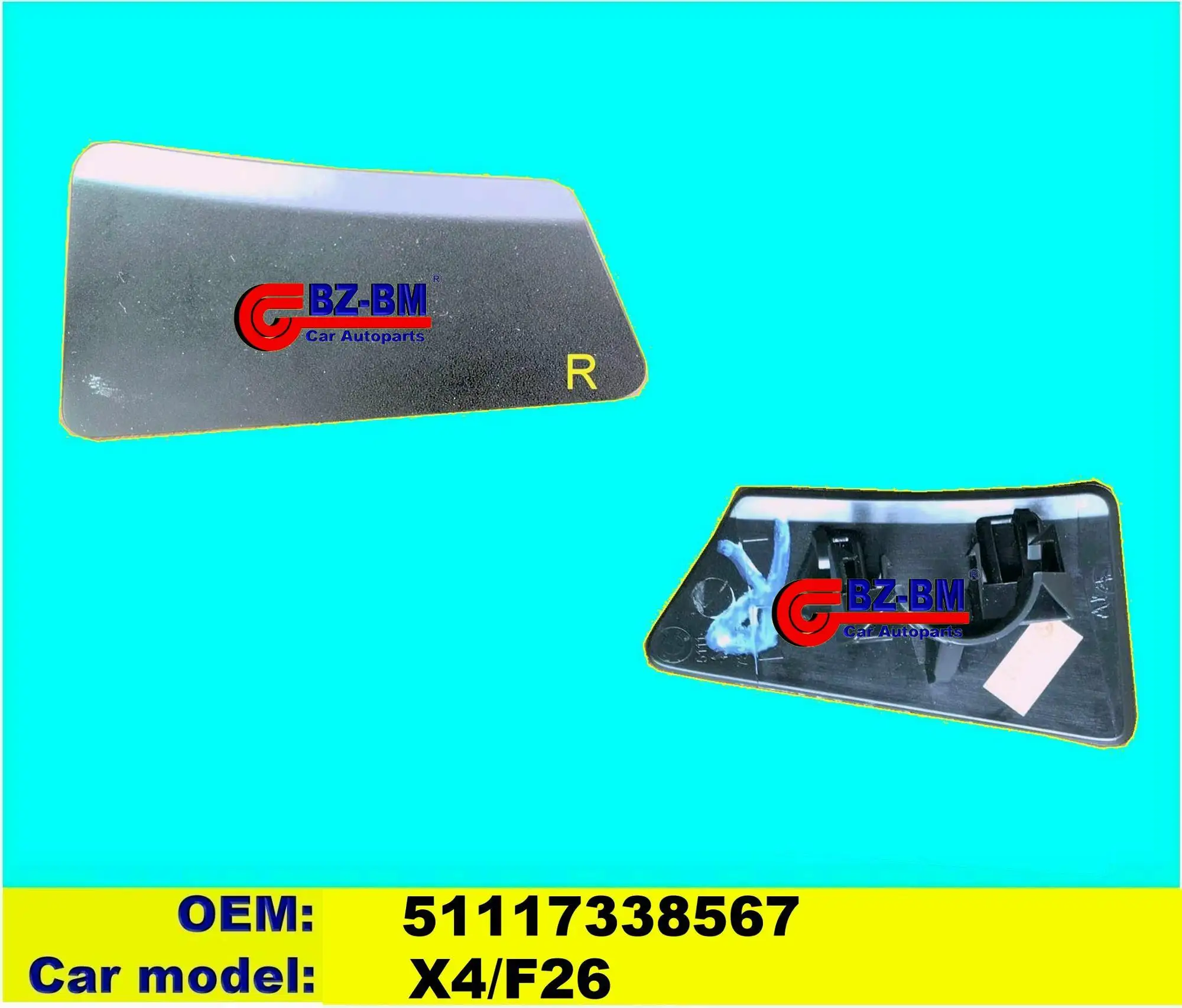 HEADLIGHT WASHER COVER for bmw F10 F18 M5 51118048679 51118048680