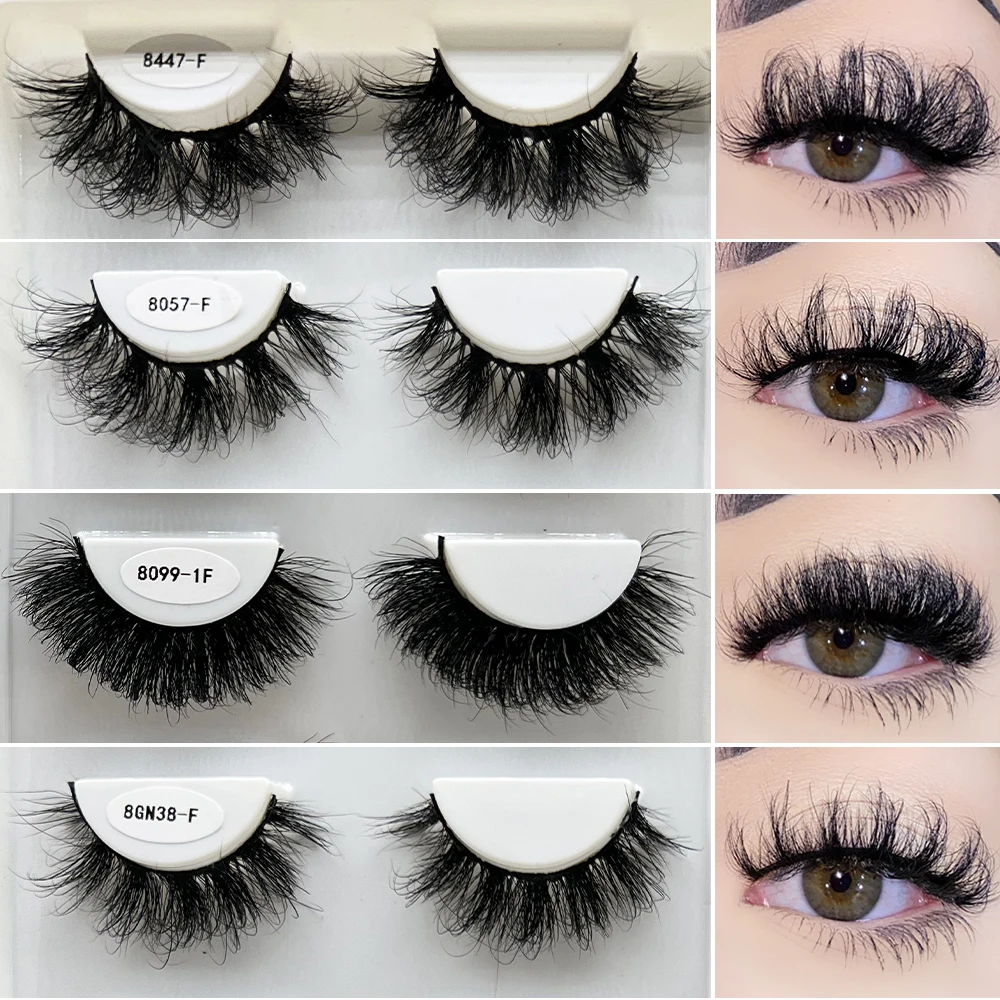 Wholesale Fluffy Russian Volume Strip Lashes 3d 100%Real Mink Dd Curl 20mm 25mm Eyelash Manufacturer