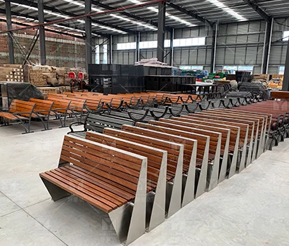 China factory wholesale customized outdoor benches  outdoor modern Design wooden garden outdoor patio benches OEM/ODM Benches