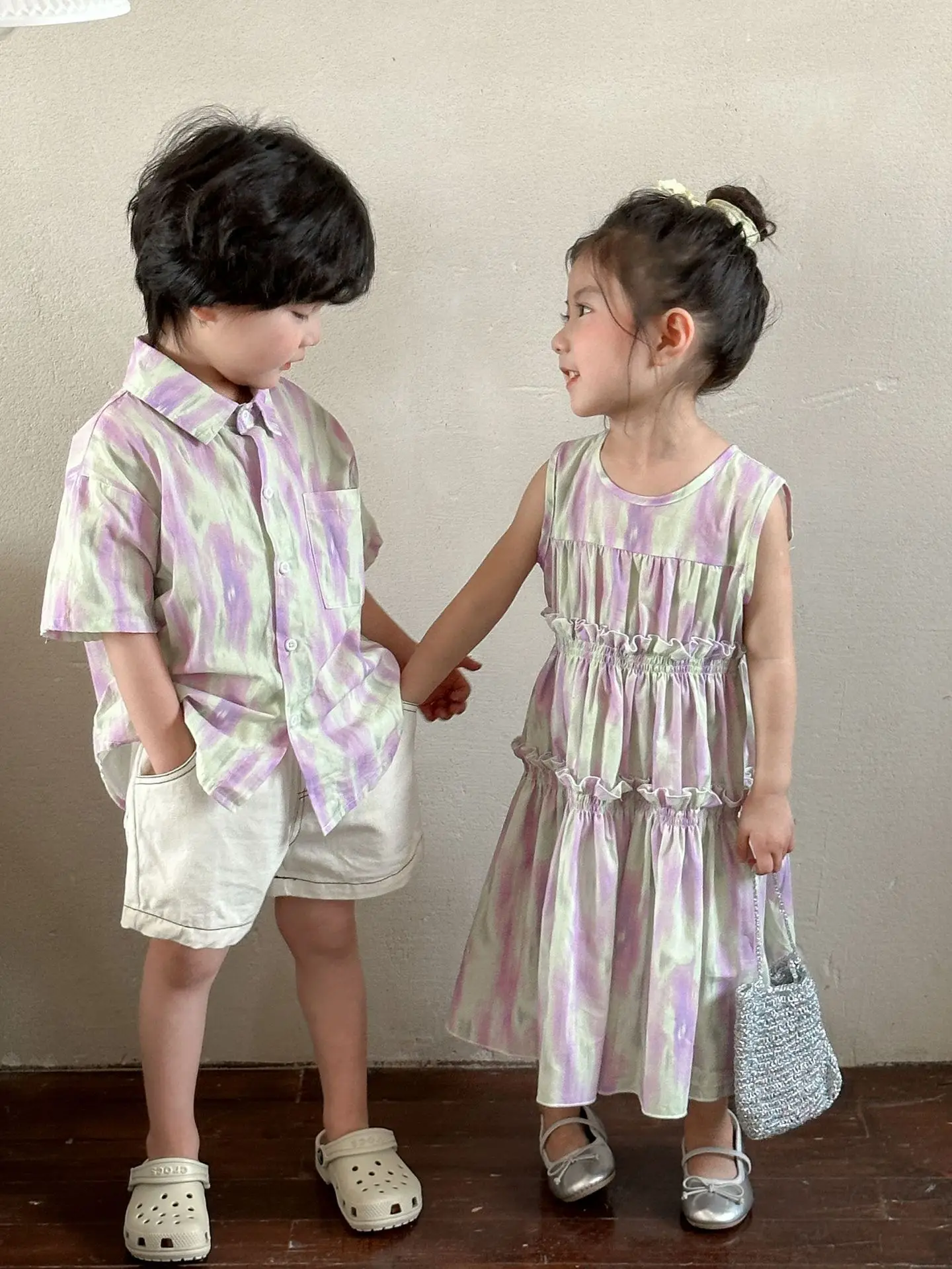 Match Brother and Sister Clothes Clothes Summer Latest Children Dress Designs 2024