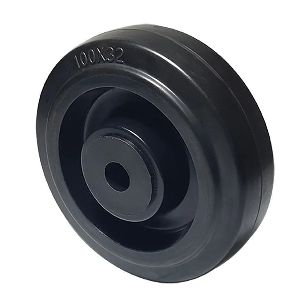 Industrial Elastic Rubber Caster soft tread Wheel With dust cover low rolling resistance