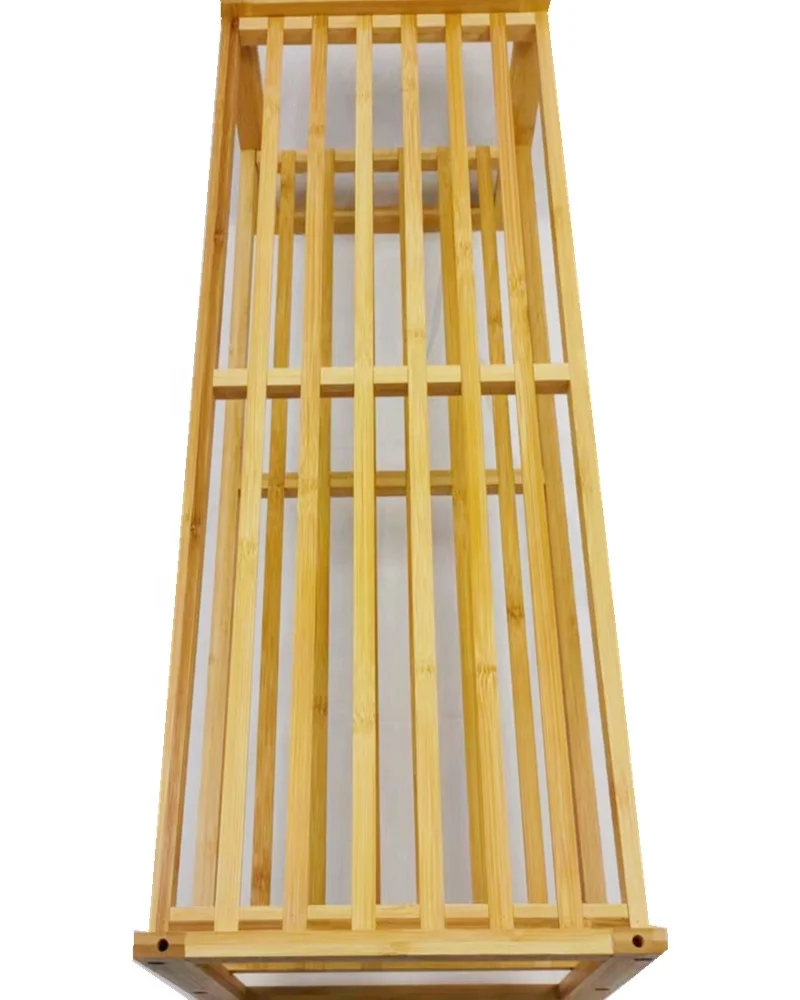 Bamboo Kitchen Cabinet Free-Standing Bamboo Countertop Spice Rack Storage Organizer Shelf