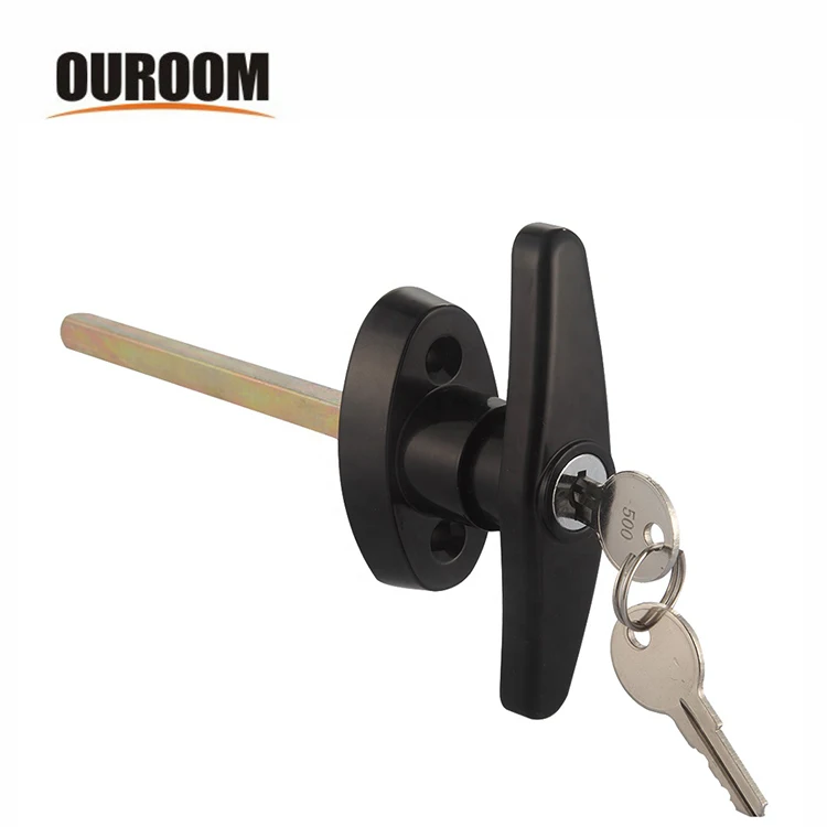 Modern Design Factory-Supplied Interior Metal Black Door Locks with Key Metal Pull Handle for Shed Door
