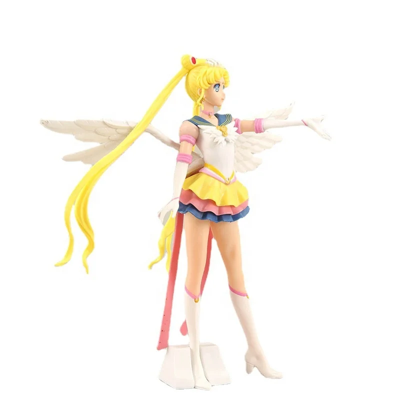 Tytopone Sailor Moon Figure Cartoon Model Wing Bow Moon Hare Doll Toy Box Car Ornaments For Anime Fans Collect Souvenirs