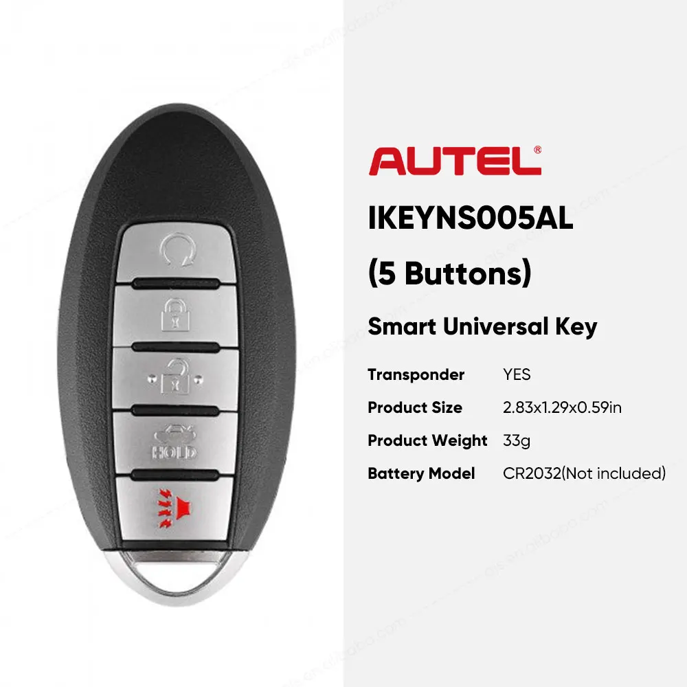 Autel IKEYNS005AL IKEY NS005AL 5 Buttons Key for Nissan Used with Altra Car OBD2 Scanner Diagnostic Tools KM100 IM508 IM608