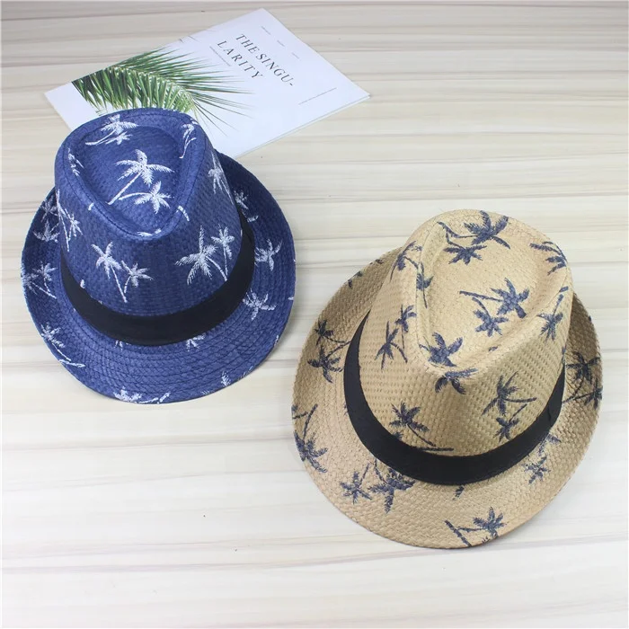 FREE SHIPPING custom wholesalers youth vintage jazz fashion formal sombreros straw panama fedora caps and hat manufacturers