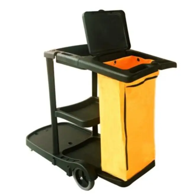 Commercial Cleaning Supplies Folding Cleaning Cart Multifunction Janitor Housekeeping Carts Hotel Cleaning Trolley