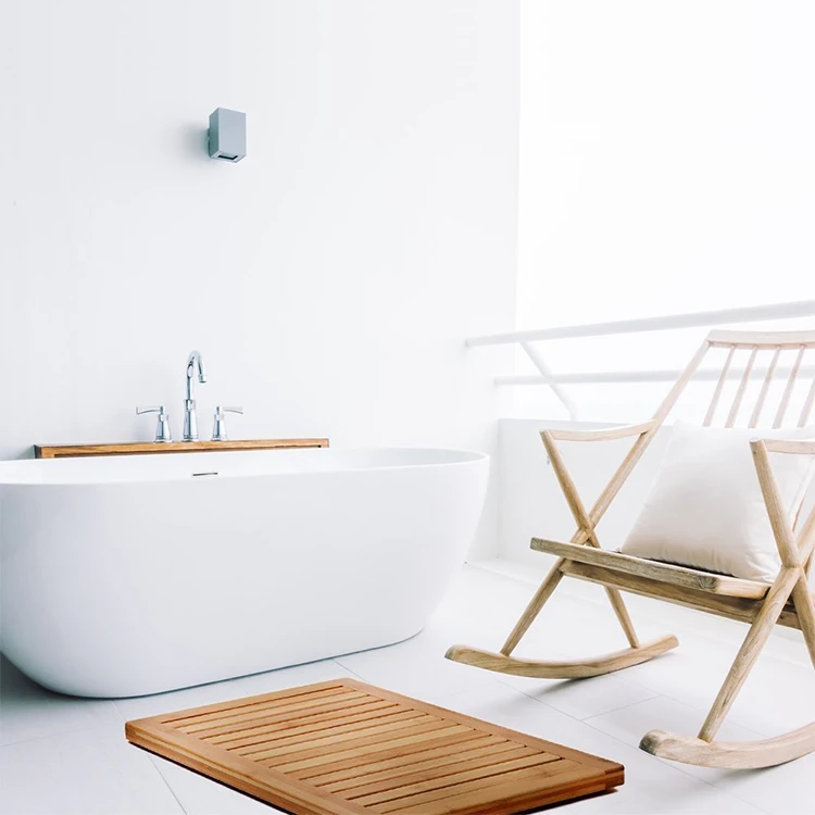 Factory Price Natural Eco-friendly Bamboo Bath Mat Non Slip Shower Mat