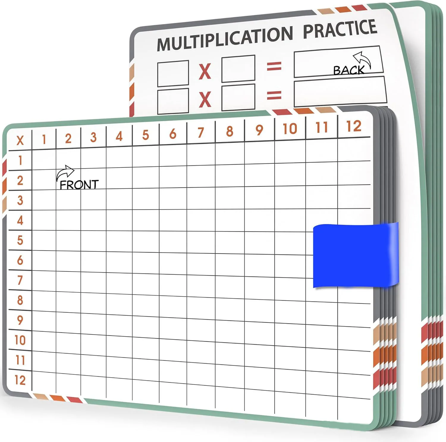 White Board Dry Erase Sheets Math Manipulatives Multiplication Times Table Chart Math Supplies Teacher Students Classroom