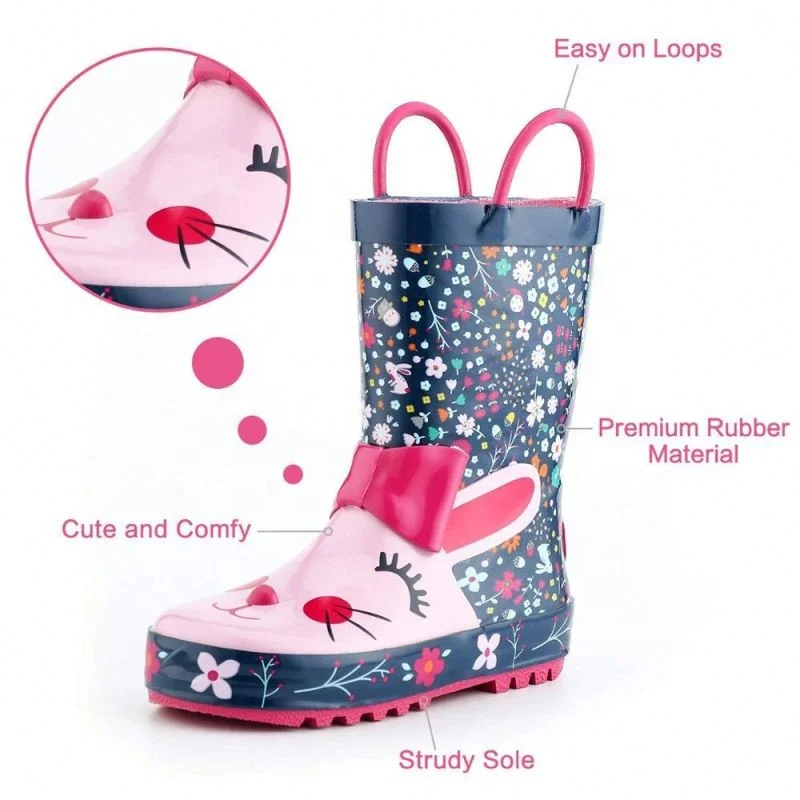 Most Popular Easy-on handle baby  rubber boots