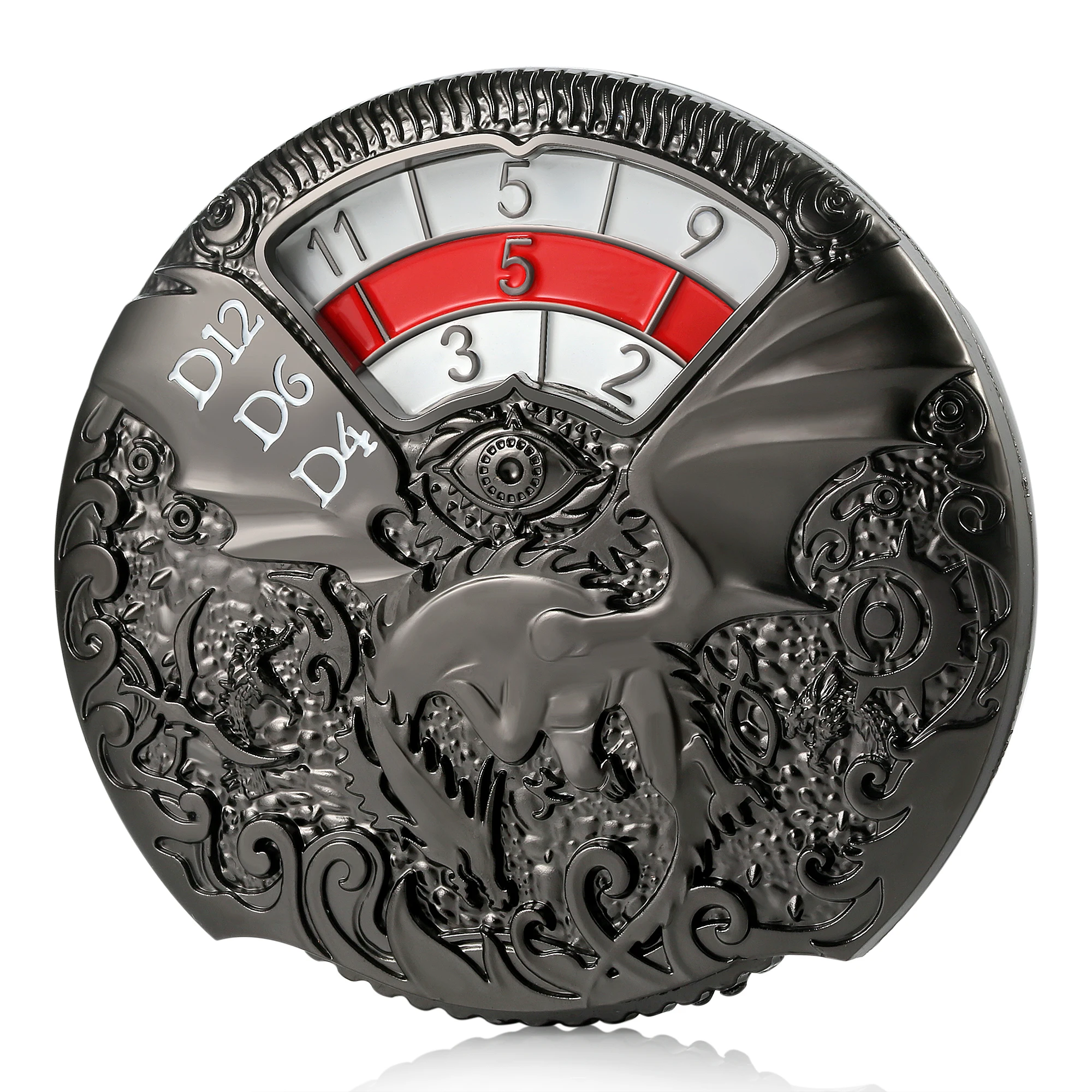 7-in-1Metal Fidget Spinner DND Dice Rotating Metal Dice Set D4 D6 D8 D10 D12 D20 D% Dragon and Dungeon Dice Set for RPG Games