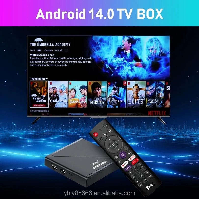 AHKO Smart Android TV Box 12 месяцев IPTV M3U реселлер Четырехъядерный 4K разрешение бесплатно OEM/ODM 4G RAM WiFi Stick приставка