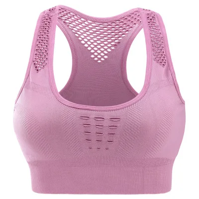  Women Hollow Shockproof Running Yoga Vest Seamless Beautiful Back Plus Size Fitness Underwear Sports