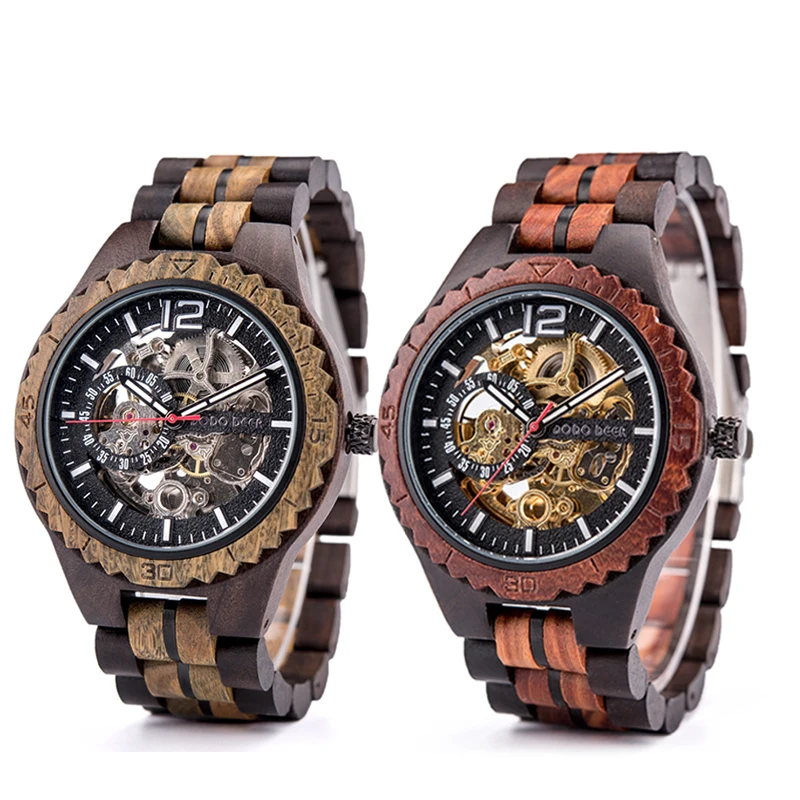 DODO DEER Hot Selling wooden watches uae Embossing Logo Stainless Steel  For man and woman