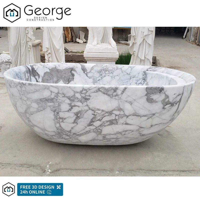 whirlpool spa Rectangular bathtub Dreaming Green Marble natural stone luxury tub