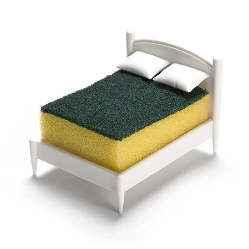 Creative cleaning cloth sponge small bed bed shape cleaning cloth storage rack kitchen drain storage rack