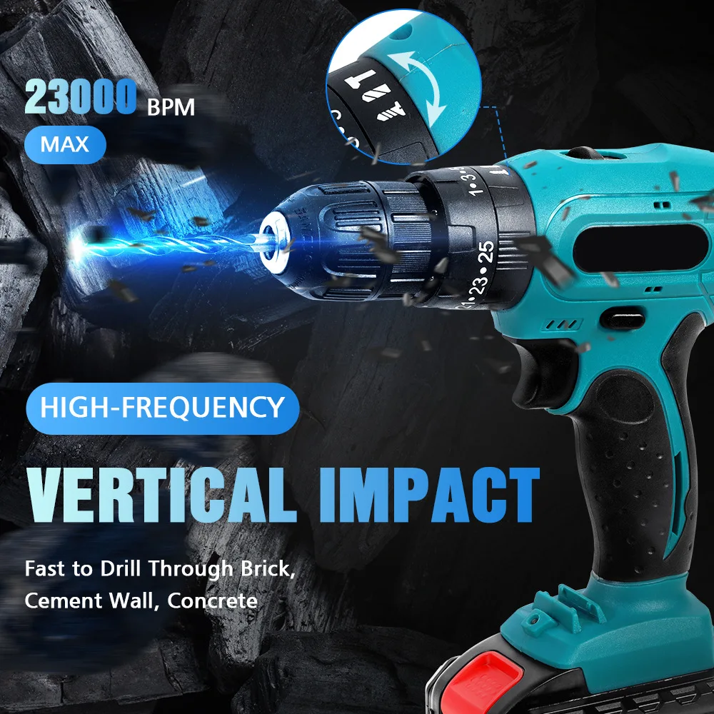 21V Handheld Mini Lithium Dual-Speed Hot Air Gun Hair Dryer With Led Portable Multifunction Thermoplastic Gun