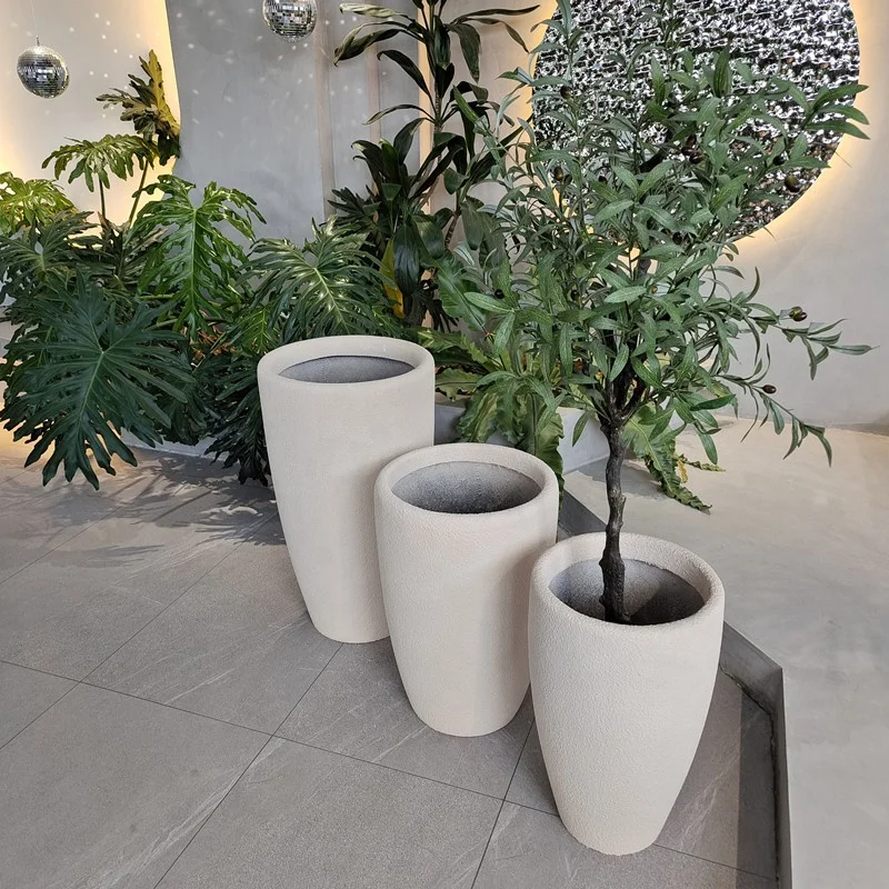High quality fiberglass resin FRP flower pots and planters flower gardening planter pots mold for outdoor decoration