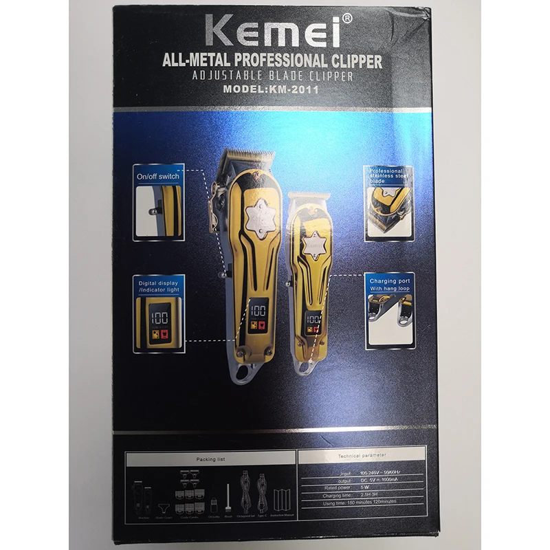 Профессиональный триммер для волос Gold Kemei Новое поступление 2021 2011 салона