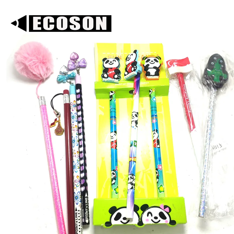 Custom Chinese Pencil Eco Friendly School Supplies Wholesale Cute Kawaii School Supplies  Back to School Supplies for Kids