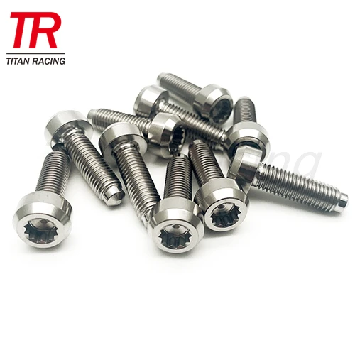 Customized m7x32 wheel bolt Gr5 titanium alloy split rim wheel hub 12 point flange bolt