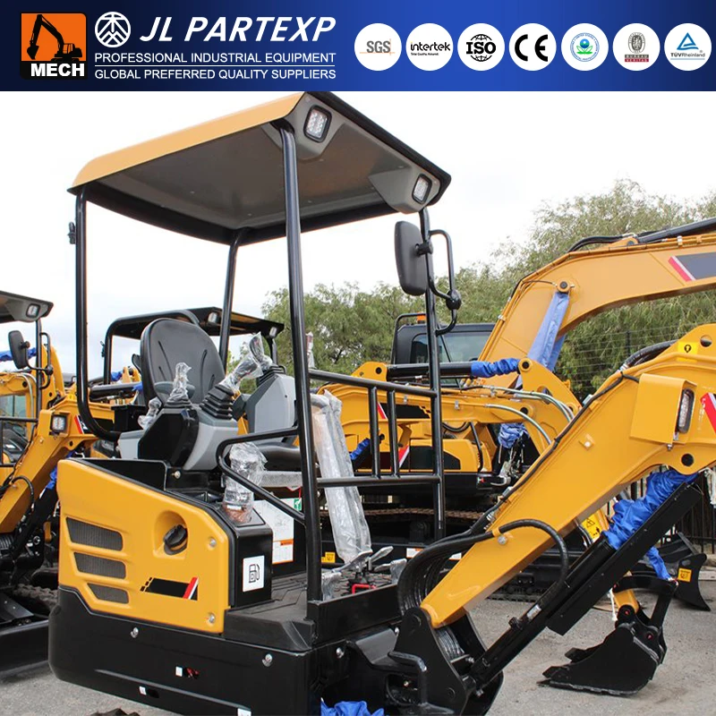 Micro Mini Crawler Digger Excavator for Home Agricultural Farm Farmland Orchard Land Clearing Job Use with Root Rake Stick