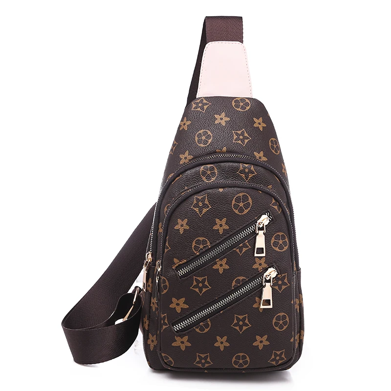 Женская нагрудная Сумка-слинг из ПУ кожи, с защитой от кражи