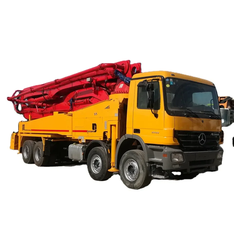 Second hand Putzmeister 49m Concrete Pump with Germany Truck Actros Used concrete pumps Boom