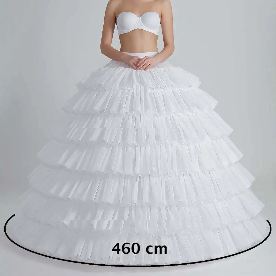 AL1643 high quality 6 hoop 7 layer lotus wedding dresses Bride Violent long Steel ring 8mm cancan petticoat underskirt
