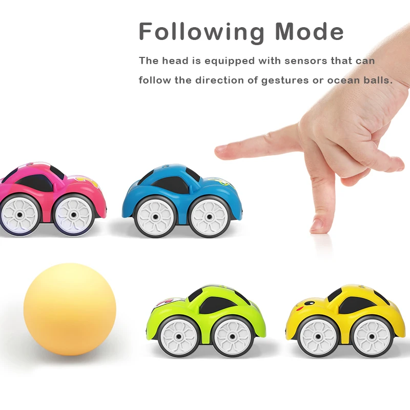 2.4ghz patrol pattern avoid mode usb charge cute size rc mini car for kids 60 mins playing time