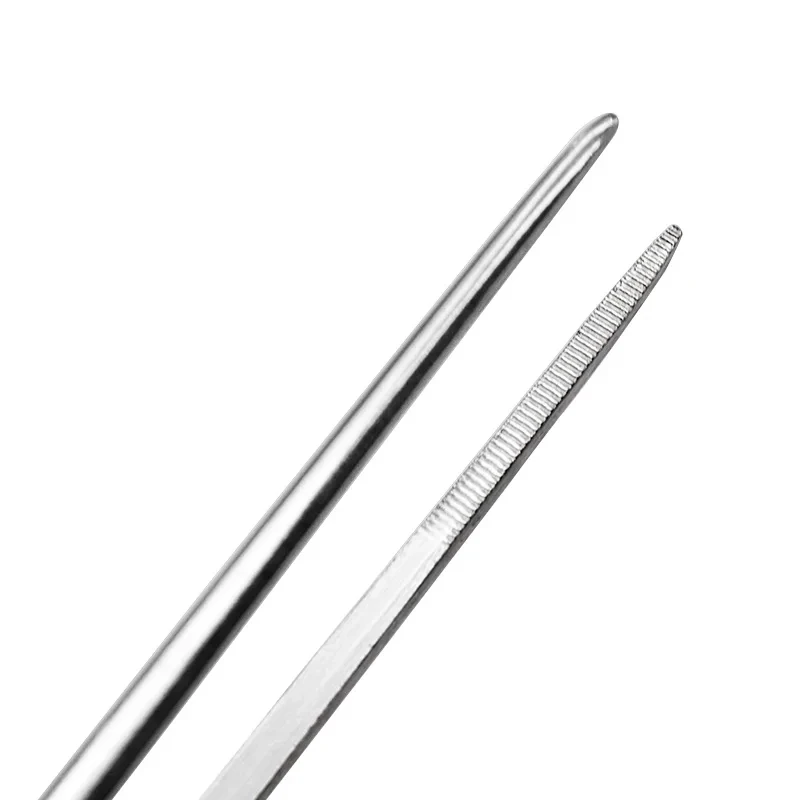 1Pcs Tweezers Atraumatic Forceps Angled Clamp Stainless Steel Tweezers Tool 14cm/16cm/20cm