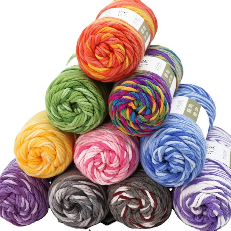 Wholesale multicolour  mixed color fancy fiber crochet 100% acrylic knitting yarn