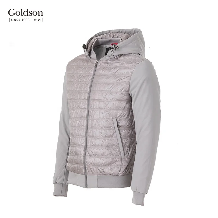 Lightweight mens warm puffer goose down filled jacket spring autumn