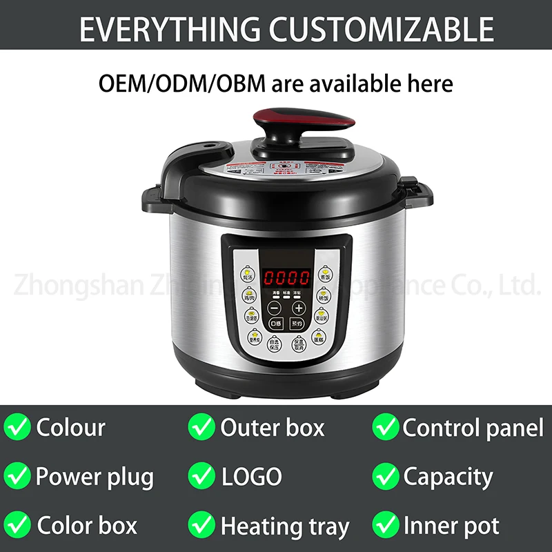 Multifunction 12l 6l Commercial Multi German Stainless Steel Inner Pot 5l Mechanical Electric Pressure Cooker 3l