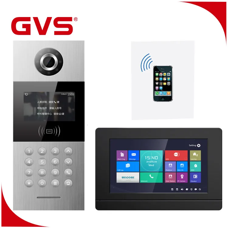 IP Video Intercom System HD Video Door Phone Monitor Indoor Access Control Support Wireless Network
