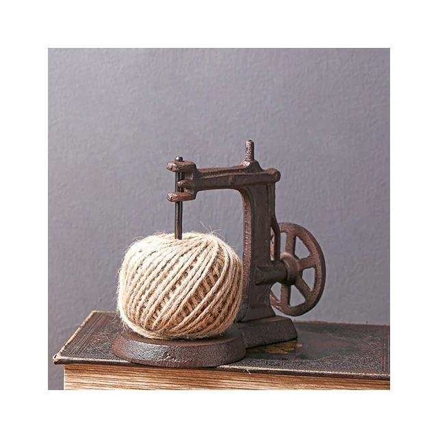 American country window display props decorative ornaments retro nostalgic sewing machine String Dispenser cast iron rope winder