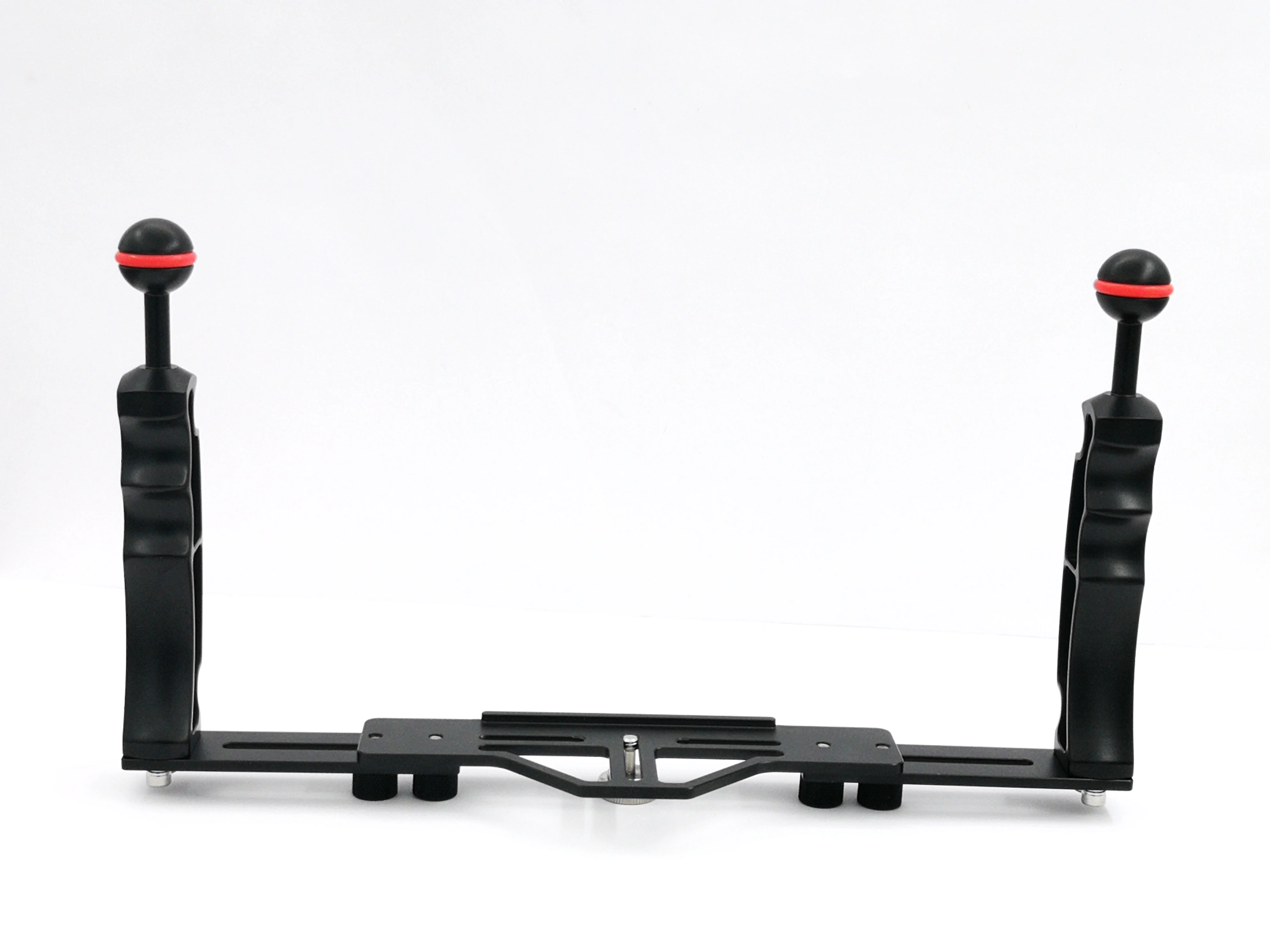 Aluminum Handheld Arm Underwater Camera Tray for Diving Lights Cameras Photography Housing Dual Handle Aluminium Tray